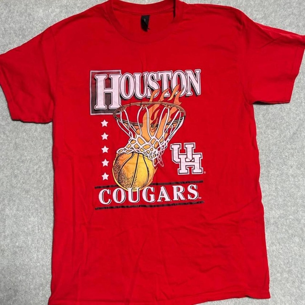 Houston Cougars Hoops Men's Large Red T Shirt